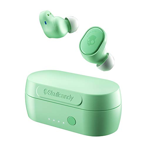 Skullcandy Sesh Evo True Wireless In-Ear Auriculares Bluetooth Compatible con iPhone y Android / Estuche de carga y micrófono / Ideal para gimnasio, deportes y juegos IP55 Resistente al agua - Verde